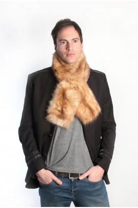Golden sable fur scarf - unisex